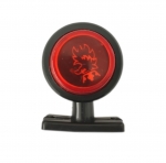 Комплект от 2 броя LED ЛЕД страничен габарит рогче 12 -24V оранжево - червено “old school” Неон Ефект с лого SCA