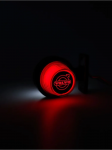 Комплект от 2 броя LED ЛЕД страничен габарит рогче 12 -24V оранжево - червено “old school” Неон Ефект с лого Vol