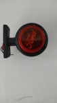 Комплект от 2 броя LED ЛЕД страничен габарит рогче 12 -24V оранжево - червено “old school” Неон Ефект с лого FD