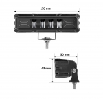 17cm 7Д Диоден Прожектор Led Bar Лед Бар Халоген Бяла Светлина +  Габарит бяло - жълто  12V - 24V За АТВ SUF Джип 4х Offroad Камион