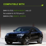 Двойни Бъбреци Решетки За БМВ BMW X3 X4 FACELIFT F25 F26  2014 - 2017г. Черен Гланц Лак