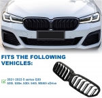 Двойни Бъбреци Решетки За BMW 5 SERIES G30 G31 LCI БМВ 5-та Серия Facelift BMW G30 G31 G38  2020г.-2023г. Черен Гланц Лак