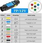 Тестер за проверка на светлини на ремарке 7 пина 12V