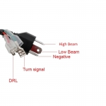 Универсален 7" инча 18см ЛЕД LED фар лампа халоген 12V-24V къси/дълги с DRL дневни светлини мигач бяло-жълто 5000lm за АТВ джип мотоциклет камион трактор и др.