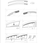 Комплект от 2бр. предни ветробрани SPORTY за Dacia DUSTER 2010+ SANDERO 2007-2012г.