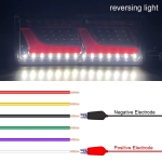 Комплект Ляв + Десен Диодни LED Лед Стопове 12V-24V с Динамичен Мигач Неон Neon Ефект 32x13cm За Бус Камион Тир Ремарке Караванa