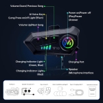 Безжична Bluetooth слушалка за моторна каска с двупосочен интерком и интелигентно шумопотискане