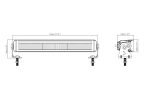 34.5 cm / 14 Инча 12V - 24V Висококачествен Led Bar Лед Бар Диоден Прожектор с бяла и оранжева габаритна светлина DRL мъгла 40W 5900LM