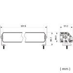 30.5 cm / 12 Инча 12V - 24V Висококачествен Led Bar Лед Бар Диоден Прожектор с бяла и оранжева габаритна светлина DRL мъгла 4800LM