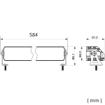 58.5 cm / 23 Инча 12V - 24V Висококачествен Led Bar Лед Бар Диоден Прожектор с бяла и оранжева габаритна светлина DRL мъгла 7800LM