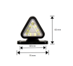 Комплект от 2 броя 18LED ЛЕД мини светодиоднен габарит токос тип рогче 12 - 24V жълто - червено с триъгълна форма Неон Ефект за ремаркета платформи камиони и др.