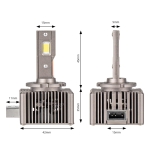 Комплект от 2 броя LED ЛЕД диодни крушки D1S за xenon 12-24V 10000lm Canbus без грешки