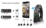 HD WIFI Безжичен ендоскоп камера за телефон съвместим с iOS и Android 720p 5м кабел