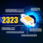 Комплект от 2 броя LED крушки PW24W / PWY24W – 2323 SMD, бяла светлина 6000K, 360°, 12–30V, Canbus без грешки