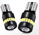 Комплект от 2 броя LED Лед Диодни Крушки За Габарит T10 W5W – 3030 + 3014 SMD, студено бяла светлина 6000K, 12–24V, CANBUS без грешки