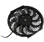 Универсален електрически вентилатор за радиатор - 12 инча (30см.), 12V, 80W, ABS и стомана, безшумен