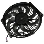 Универсален електрически вентилатор за радиатор – 14 инча(36см), 12V, 80W, ABS и стомана, безшумен