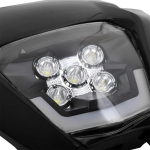 Маска с LED Фар за мотор, мотоциклет Черна с къси и дълги светлини - Универсален модел за ENDURO / Trail / Streetfighter