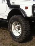 Гумен уширител протектор за калници за offroad офроуд джип SUV микробус автомобил 8cm x 3m черен
