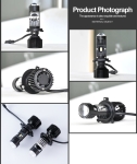 Комплект от 2 броя LED крушки с лупа, Y10 H7, 200%, 50W 6400LM, 6000K, 360° Canbus без грешки – 12V