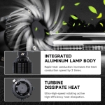 Комплект от 2 броя LED крушки с лупа, Y10 H4, 200%, 60W 6400LM, 6000K, 360° Canbus без грешки – 12V