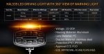 LED Халоген Фар 3 Функции DRL бяла/оранжева светлина с 360° аварийна лампа с 4 функции на премигане 12-24V за джип камион агротехника и др.