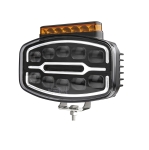 LED Халоген Фар 3 Функции DRL бяла/оранжева светлина с 360° аварийна лампа с 4 функции на премигане 12-24V за джип камион агротехника и др.