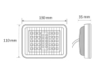 LED стоп-габарит с 70 LED светлини, 12-24V, с 2 функции – стоп и габаритна светлина