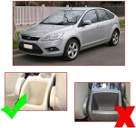 Подлакътник барче за Ford Focus MK2 2005–2011 - Еко кожа – Черен