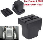 Подлакътник барче за Ford Focus MK2 2005–2011 - Еко кожа – Черен
