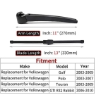 Комплект задна чистачка с рамо и перо 330mm за VW Golf Mk5 Hatchback, Polo, Touran, Golf 5 GTI R32
