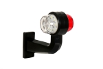 Комплект от 2 бр. LED маркери рогчета 12V-24V, бяло-червено - за ремаркета, платформи, камиони и др.