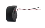 Опушен LED габарит, маркер, токос, Червен, 4 диода, 12V-24V - с извит гръб за монтаж на Ролбар, Булбар