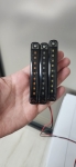 Опушен LED габарит маркер с 9 диода, Червен, 12V-24V - 10 см