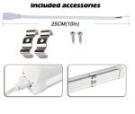 LED Лампа бяла светлина 72 LED, 12V/24V, 6500K, 33 см – Алуминиев корпус, с кабел и букса за свързване