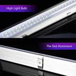 LED Лампа бяла светлина 72 LED, 12V/24V, 6500K, 33 см – Алуминиев корпус, с кабел и букса за свързване