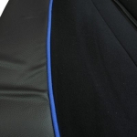 Комплект 1+1 тапицерия от еко кожа за MAN TGX 2015-2020 - синьо-черно