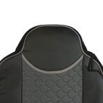 Комплект 1+1 тапицерия от еко кожа за MAN TGX 2015-2020 - сиво-черно