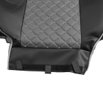 Комплект 1+1 тапицерия от еко кожа за MAN TGX 2015-2020 - сиво-черно