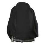 Комплект 1+1 тапицерия от еко кожа за MAN TGX 2015-2020 - сиво-черно