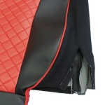 Комплект 1+1 тапицерия от еко кожа за MAN TGX 2015-2020 - червено-черно