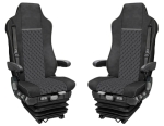 Комплект 1+1 тапицерия от еко кожа за MAN TGX EURO 6 2021+ - черно