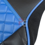 Комплект 1+1 тапицерия от еко кожа за MAN TGX EURO 6 2021+ - синьо-черно