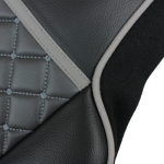 Комплект 1+1 тапицерия от еко кожа за MAN TGX EURO 6 2021+ - сиво-черно