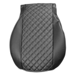 Комплект 1+1 тапицерия от еко кожа за MAN TGX EURO 6 2021+ - сиво-черно