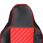 Комплект 1+1 тапицерия от еко кожа за MAN TGX EURO 6 2021+ - червено-черно