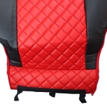 Комплект 1+1 тапицерия от еко кожа за MAN TGX EURO 6 2021+ - червено-черно