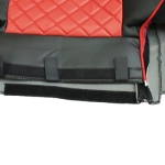 Комплект 1+1 тапицерия от еко кожа за DAF XF 106 2015-2021 - червено-черно