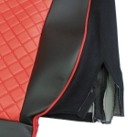 Комплект 1+1 тапицерия от еко кожа за DAF XF 106 2015-2021 - червено-черно