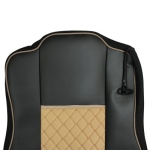 Комплект 1+1 тапицерия от еко кожа за MERCEDES ACTROS MP4 EURO 6 2015-2021 - бежово-черно